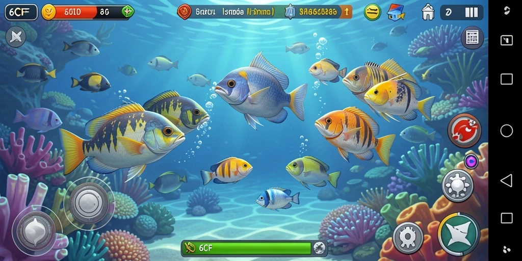Tampilan gameplay menembak ikan yang seru dan interaktif di 6CF.