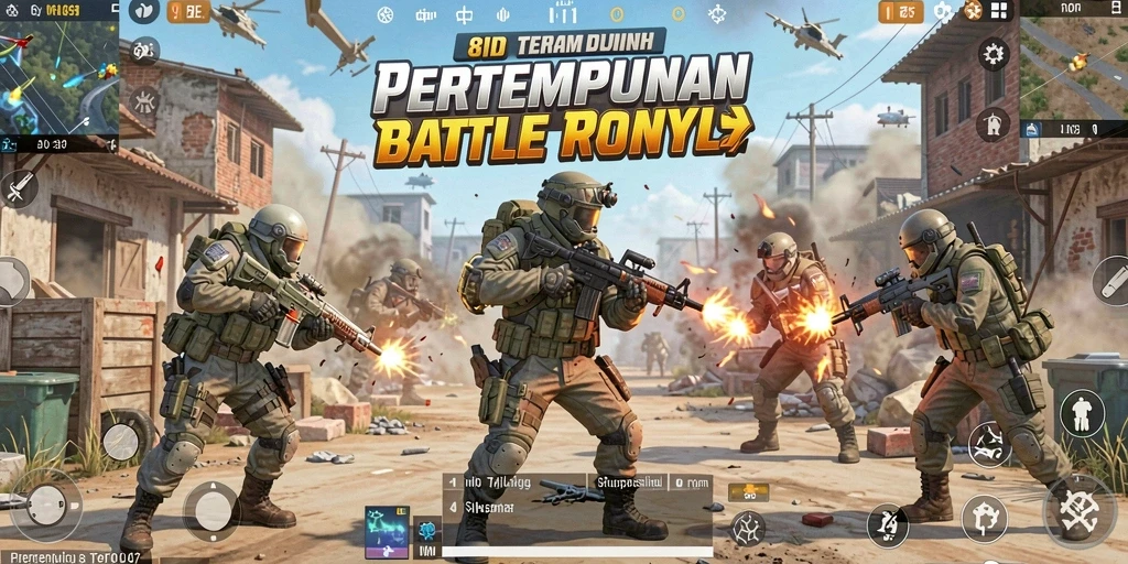 Gameplay intens dalam 8ID dengan pertempuran Battle Royale.