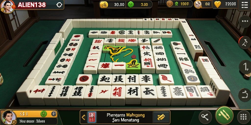 Tampilan gameplay menarik dari ALIEN138 yang menunjukkan tantangan Mahjong.