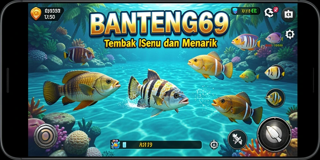 Screenshot gameplay BANTENG69 menampilkan aksi menembak ikan yang seru.