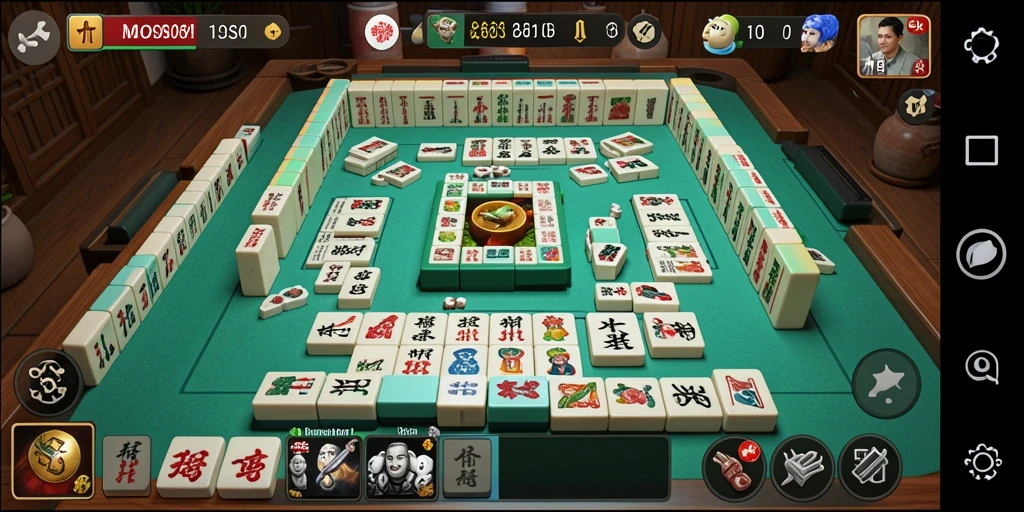Tampilan gameplay Mahjong yang menarik dan menantang.