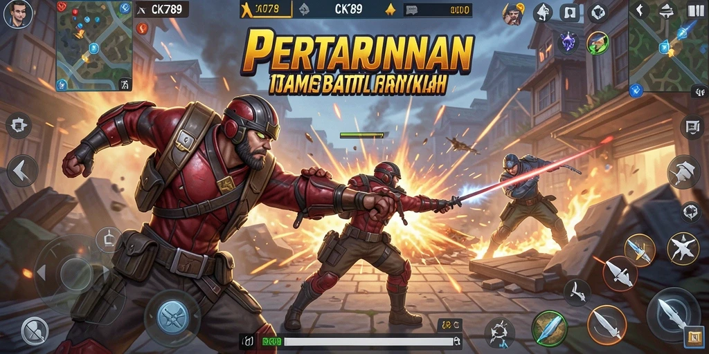 Gameplay seru CK789 dalam pertarungan Battle Royale.