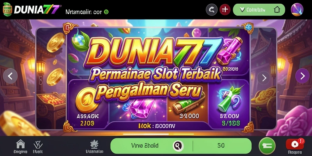 Tampilan menarik dari gameplay slot DUNIA77 yang seru.