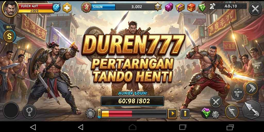 Gameplay DUREN777: pertarungan epik antara karakter yang kuat.