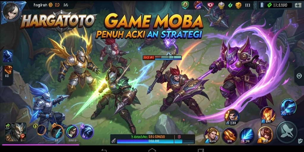 Screenshot gameplay HARGATOTO menampilkan aksi seru dalam pertempuran tim.