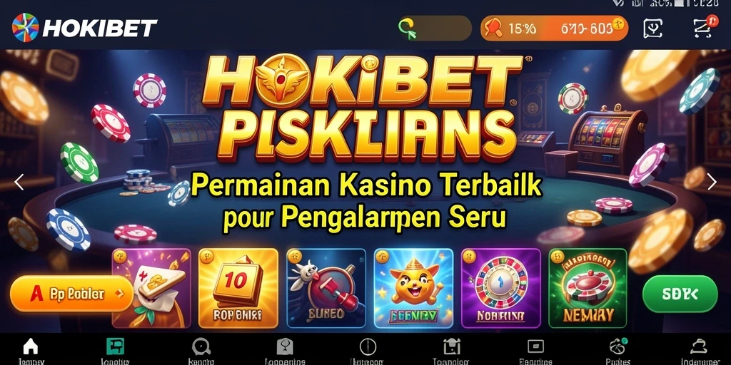 Gameplay menarik dari HOKIBET yang menampilkan suasana kasino.