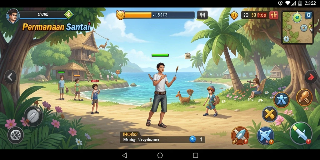 Gameplay IN22 yang menarik dengan grafis cerah dan menyenangkan.