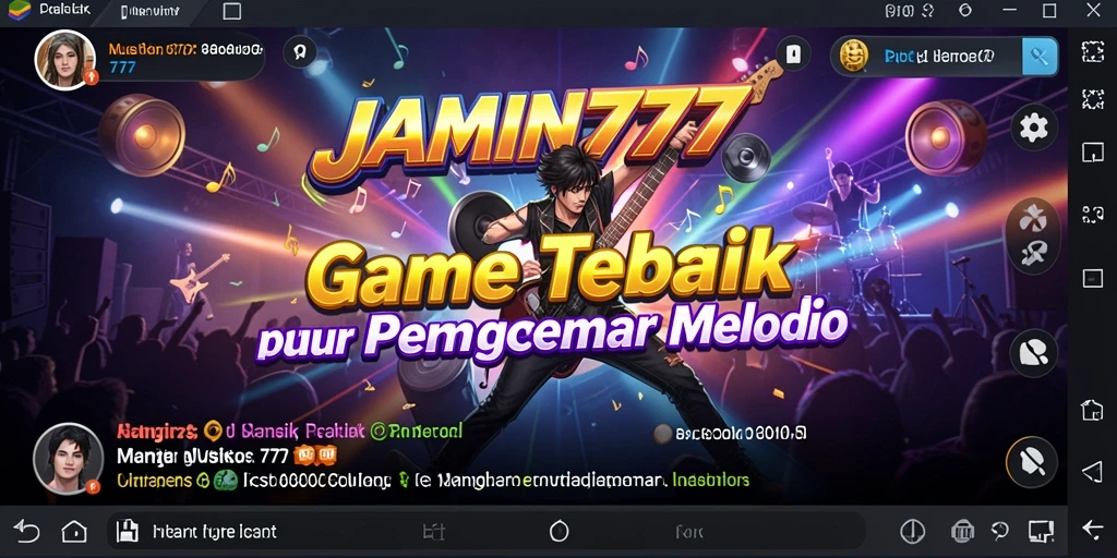 Screenshot utama menampilkan gameplay musik yang mengasyikkan.