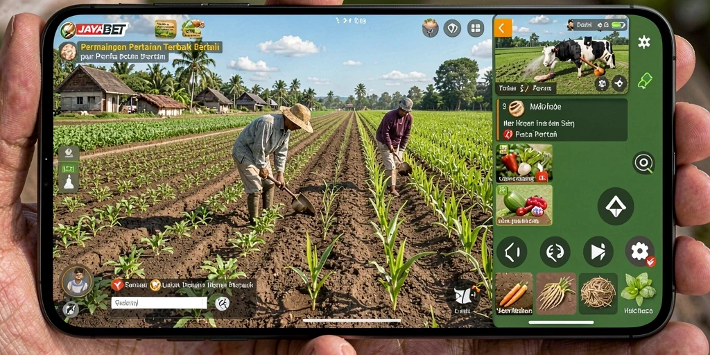 Screenshot gameplay JAYABET menampilkan pengalaman bertani yang interaktif dan mengasyikkan.