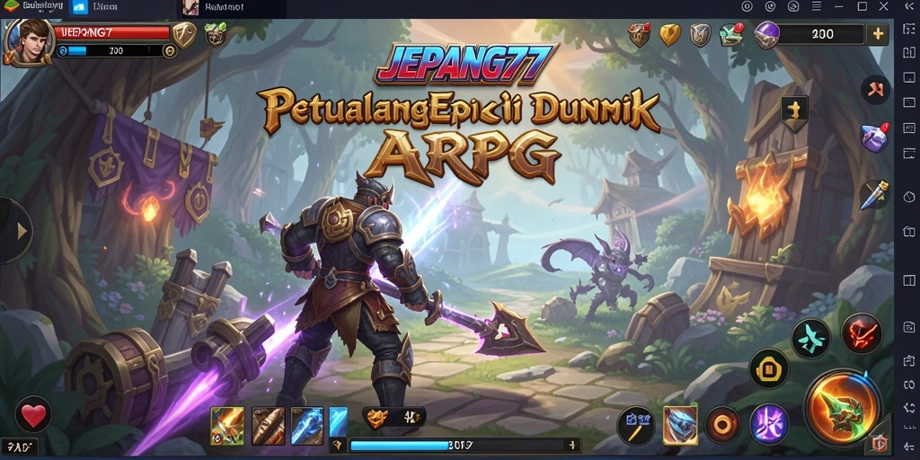 Screenshot gameplay JEPANG77 yang menampilkan pertempuran yang memukau.
