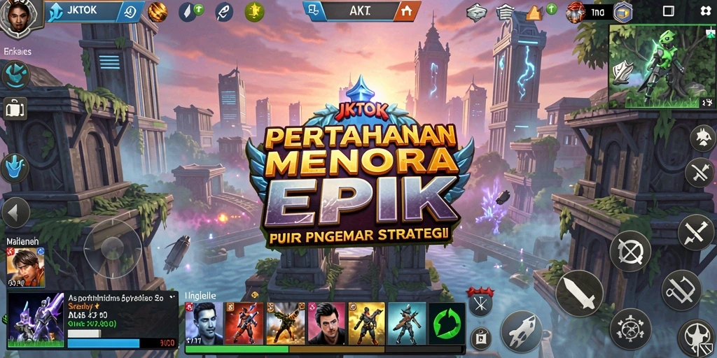 Tangkapan layar menunjukkan momen seru dalam gameplay Tower Defense.