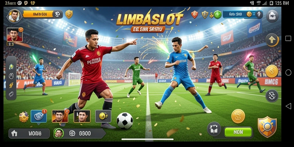 Tampilan gameplay LMBASLOT dengan berbagai jenis olahraga penuh aksi.