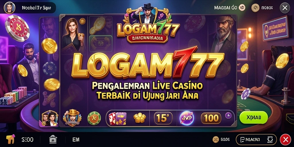 Tampilan aksi permainan Live Casino yang mendebarkan di LOGAM777.