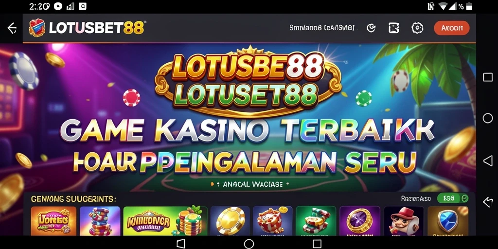 Tampilan gameplay kasino yang seru dan menarik dari LOTUSBET88.