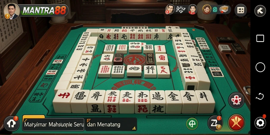 Screenshot MANTRA88 menampilkan aksi seru dalam permainan Mahjong.
