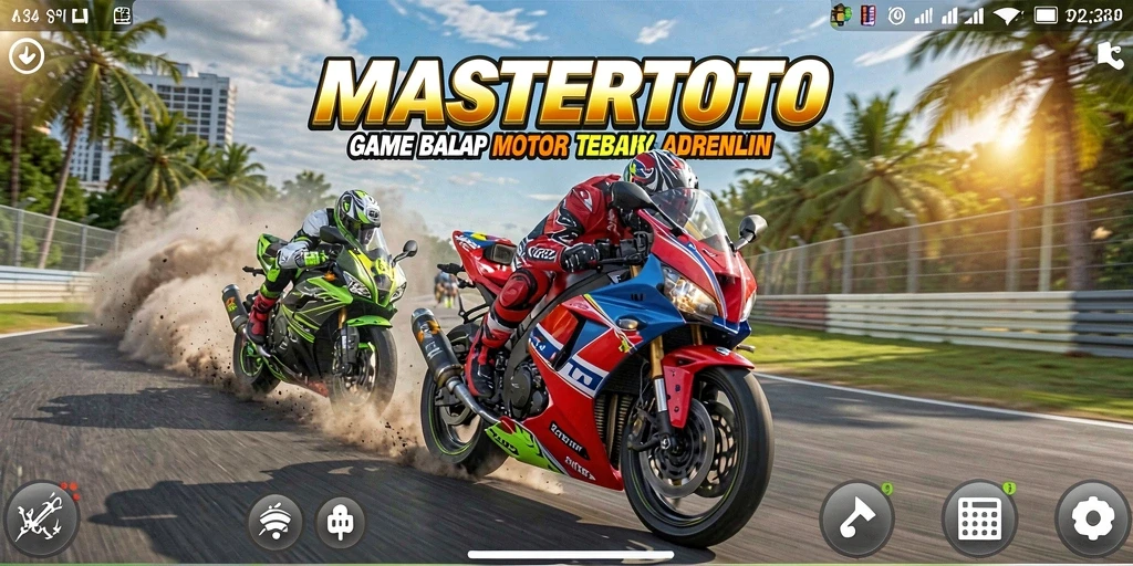 Tampilan seru gameplay balap motor di MASTERTOTO.