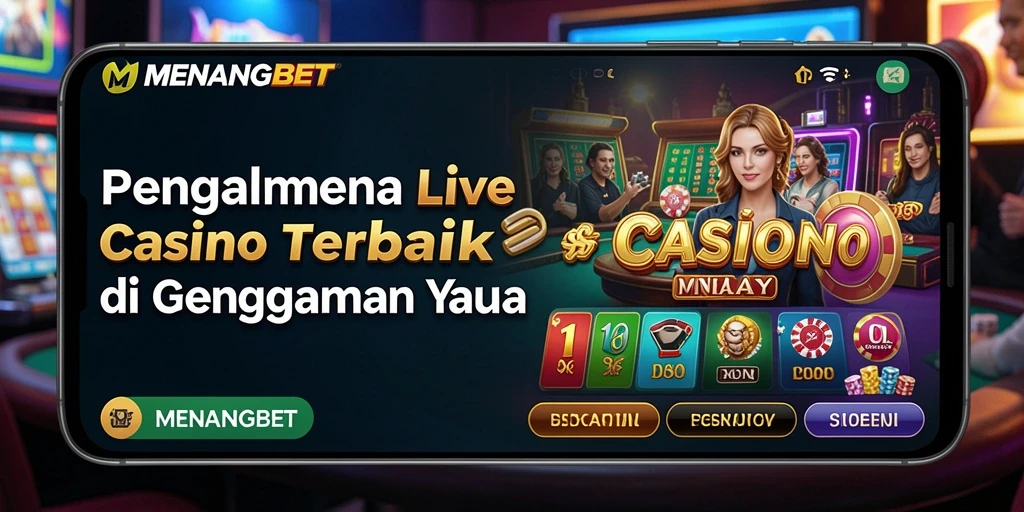 Screenshot Menangbet menampilkan dealer dan gameplay Live Casino yang menarik.