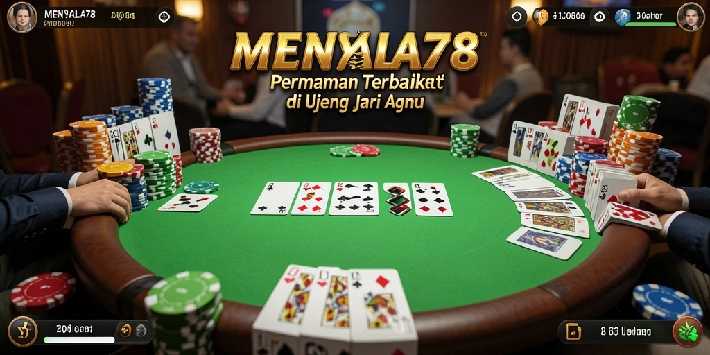 Screenshot gameplay Poker MENYALA78 yang mendebarkan.