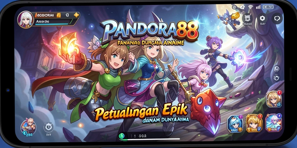 Tampilan menarik dari gameplay PANDORA88 dengan karakter anime.