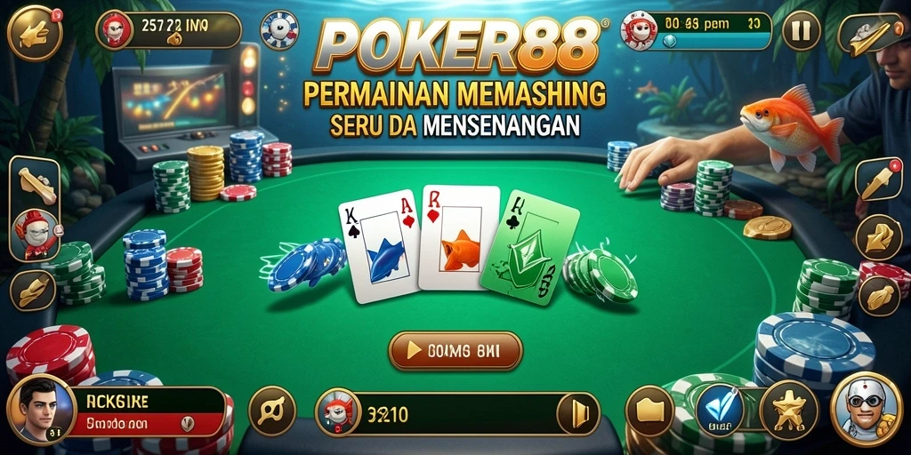 Tampilan gameplay POKER88 dengan aksi memancing yang seru.