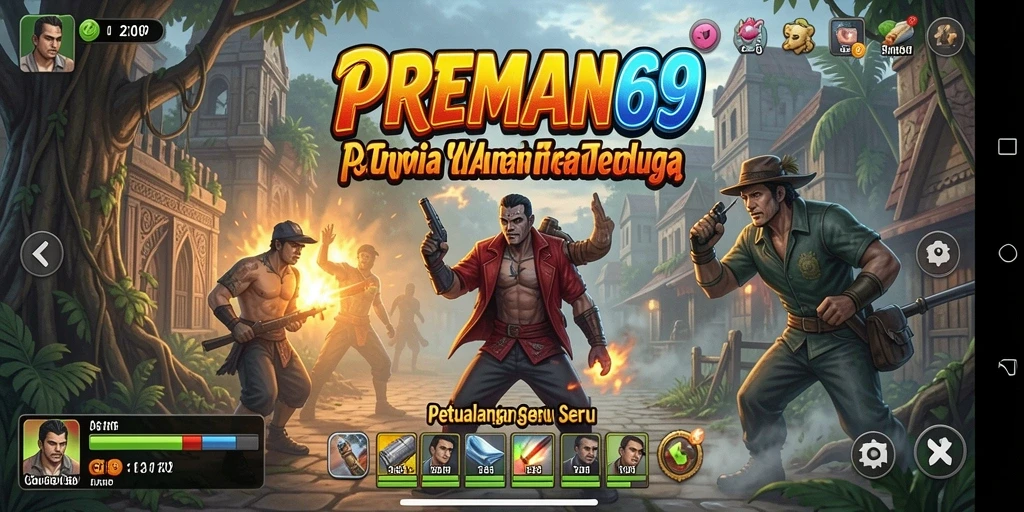 Tampilan gameplay PREMAN69 yang menegangkan dan penuh aksi.