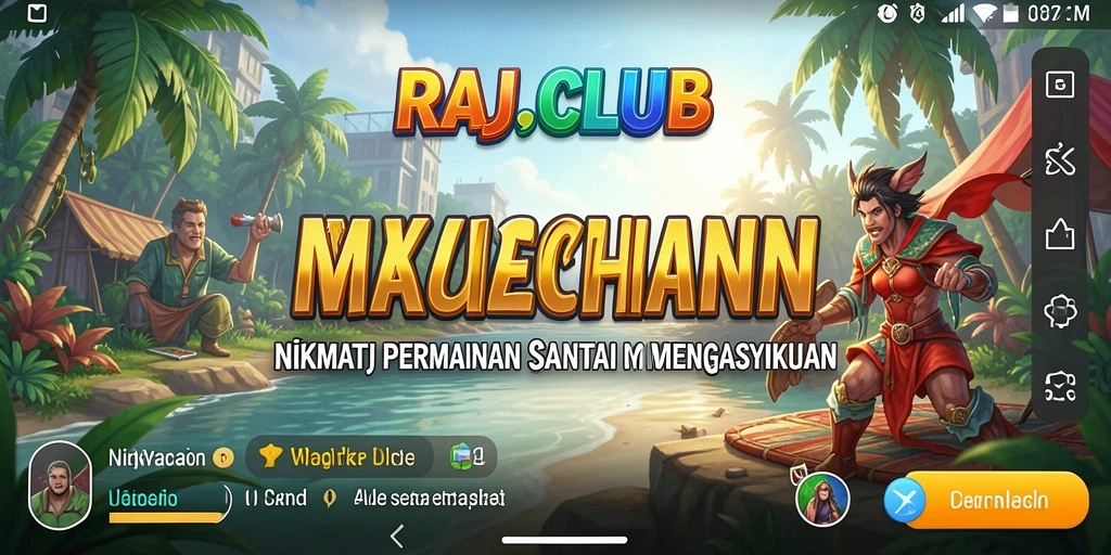 Tampilan gameplay RAJACLUB yang seru dan penuh warna.