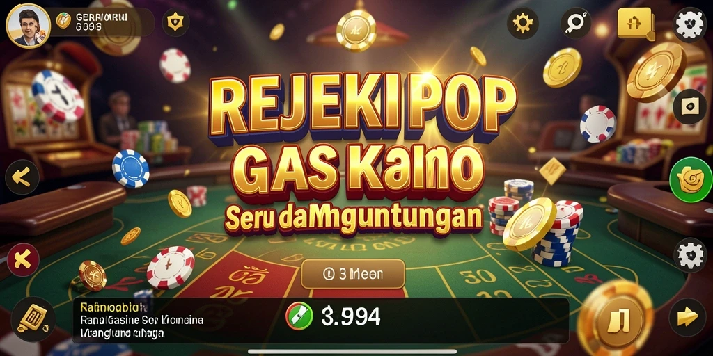 Tampilan gameplay seru di REJEKIPOP dengan fitur Kasino.