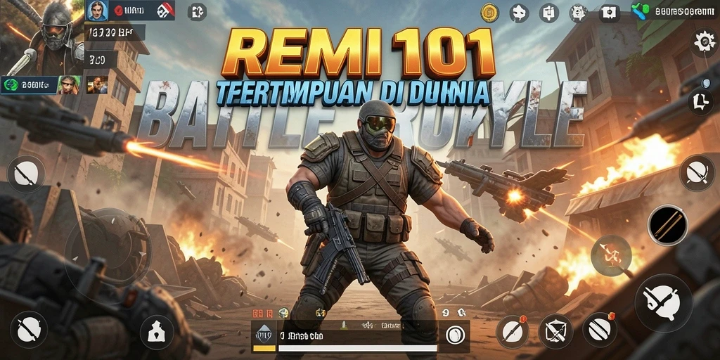 Tampilan gameplay yang mendebarkan di REMI101 Battle Royale.