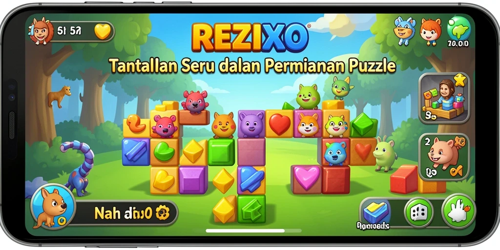 Tampilkan gameplay seru dalam REZIXO dengan berbagai puzzle menantang.