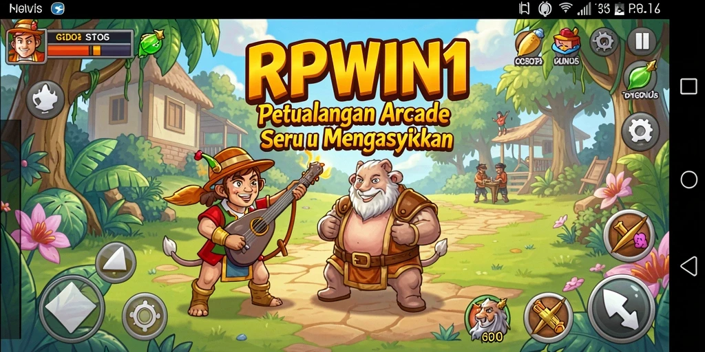 Tangkapan layar RPWIN1 menampilkan aksi seru dalam gameplay Arcade.