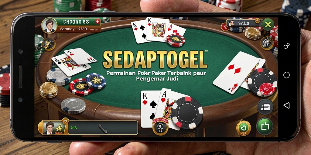 Tampilan gameplay SEDAPTOGEL menunjukkan keseruan permainan Poker.