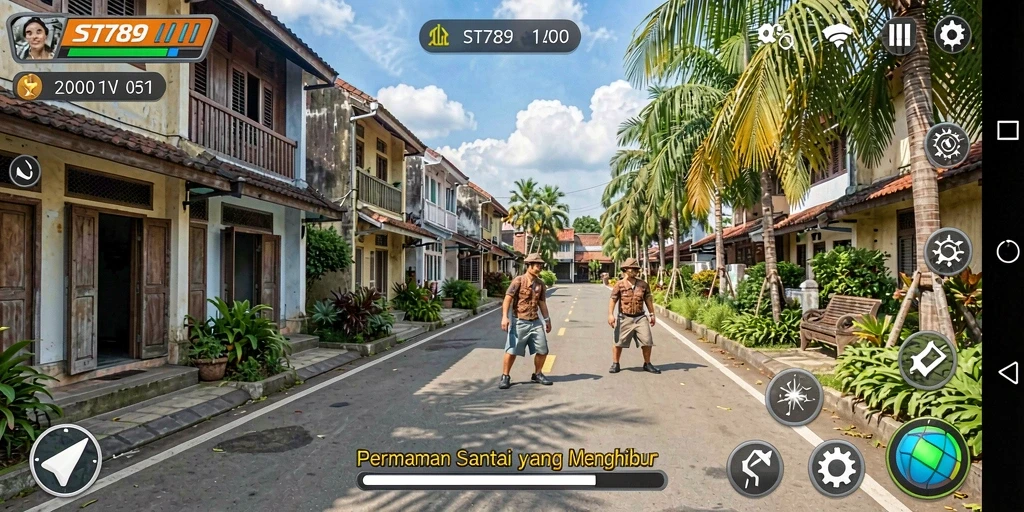 Tampilan gameplay ST789 yang menghibur dan santai.