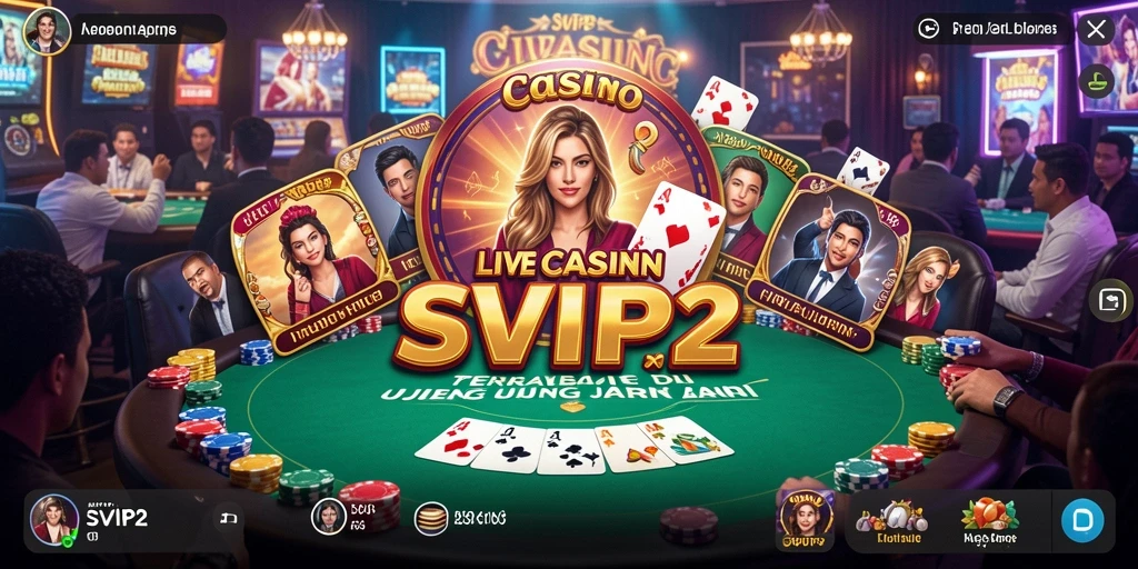 Gameplay Live Casino SVIP2 yang menampilkan dealer langsung yang profesional.