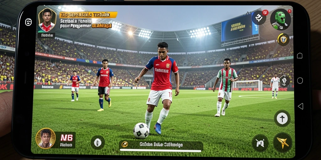Tampilan gameplay T6 dengan aksi seru di lapangan sepak bola.