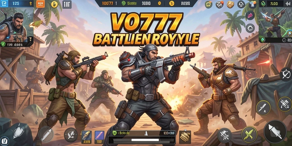 Screenshot gameplay VO777 menampilkan aksi seru Battle Royale yang mendebarkan.