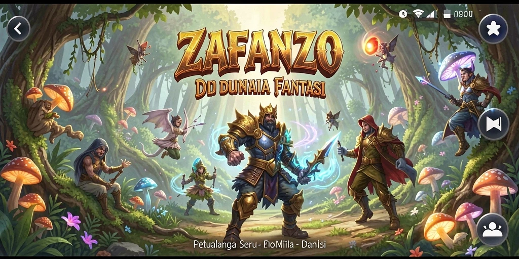 Tampilan gameplay ZAFANZO yang penuh aksi dan petualangan.