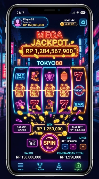 Tampilan halaman awal Tokyo88 yang menarik.